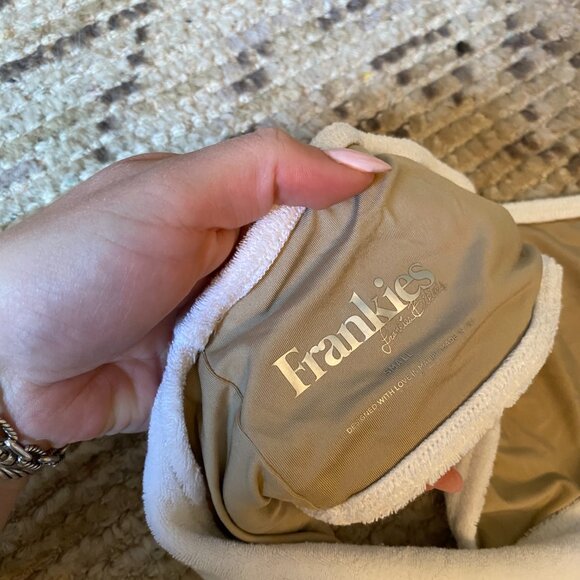White Frankie’s Bikinis Terry Barb Top and Claire Bottom Swim Set Small - NWOT - Picture 3 of 7